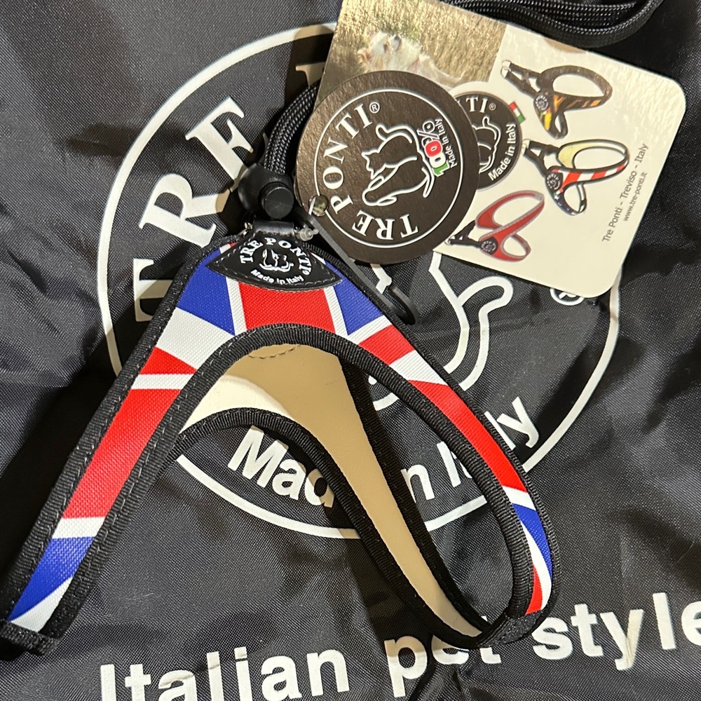 Tre Ponti Italian Pet Harness with Union Jack Design